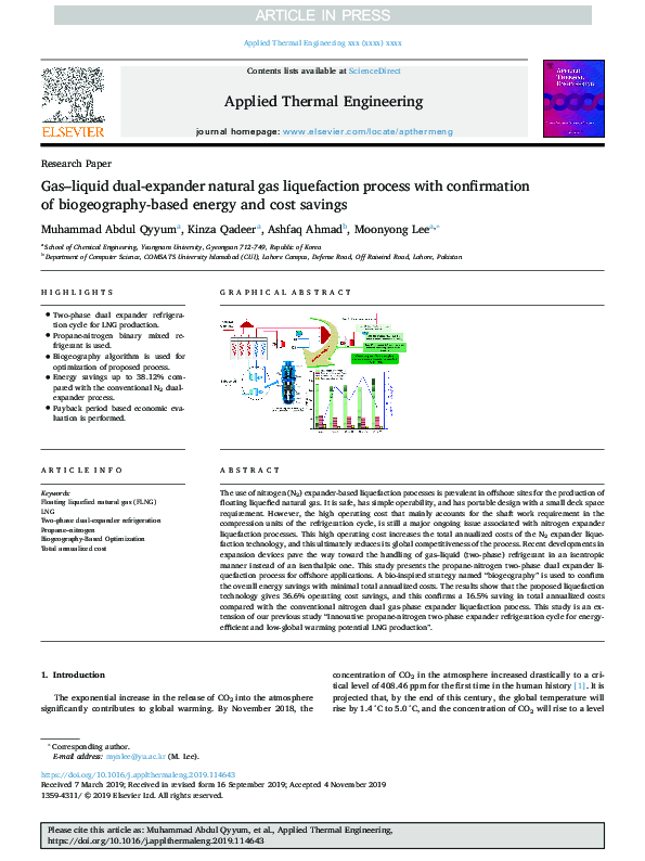 (PDF) Gas–liquid dual-expander natural gas liquefaction process with ...