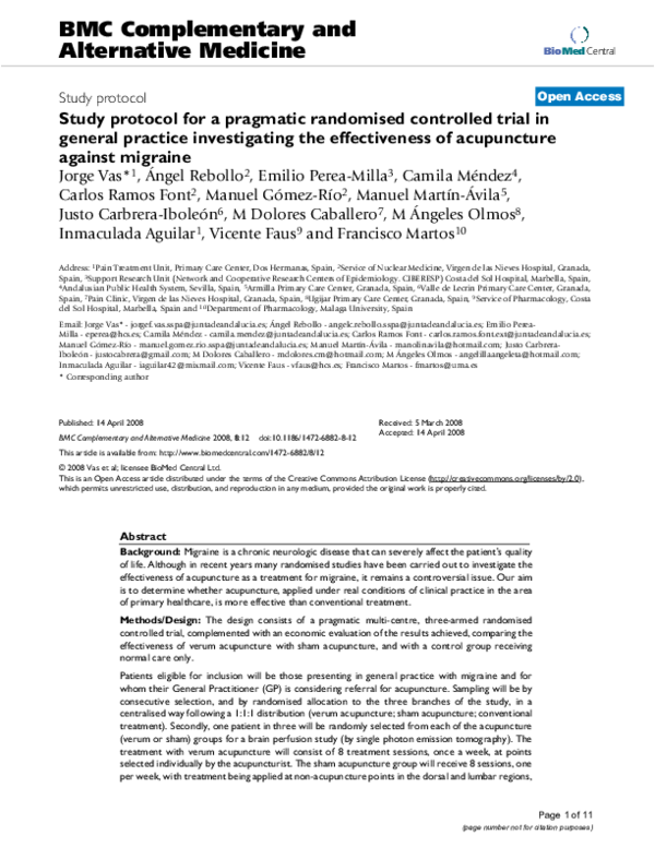 (PDF) Study protocol for a pragmatic randomised controlled trial in ...
