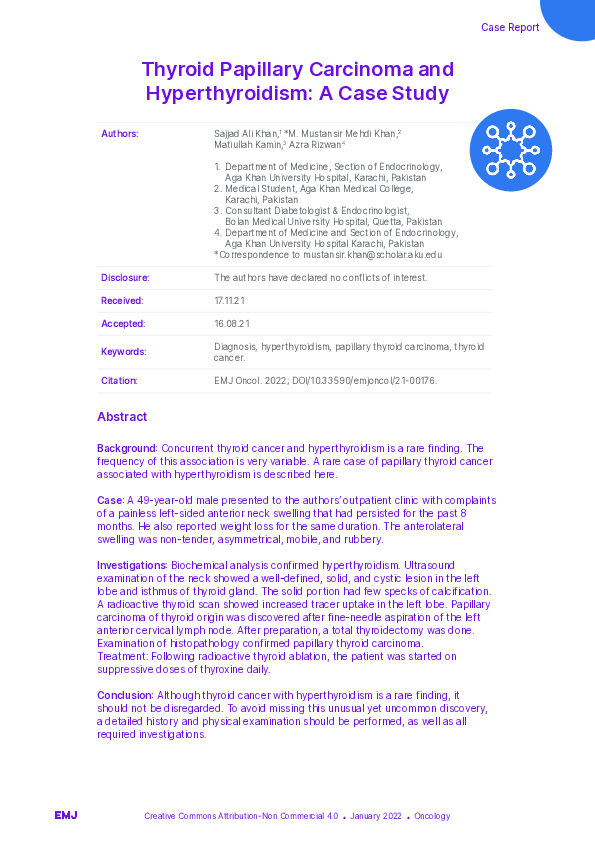 (PDF) Abstract #1000475: Papillary Carcinoma of Thyroid Origin and ...
