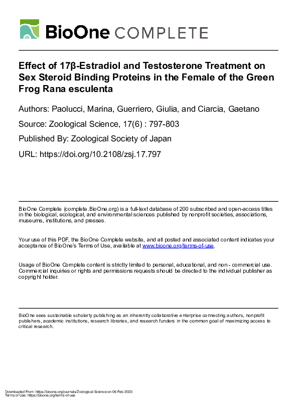 (PDF) Effect of 17β-Estradiol and Testosterone Treatment on Sex Steroid ...