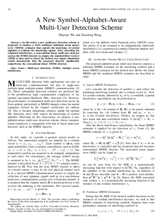 (PDF) A new symbol-alphabet-aware multi-user detection scheme
