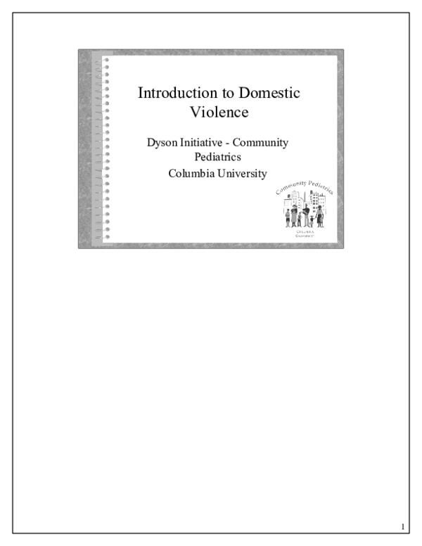 (PDF) The Impact of Domestic Violence on Children