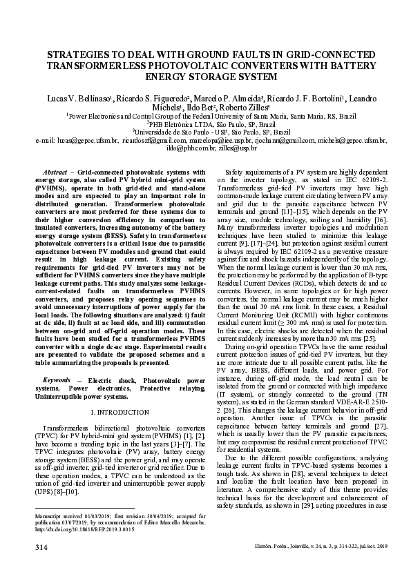 (PDF) Grid connected solar photovoltaic system with battery storage for ...