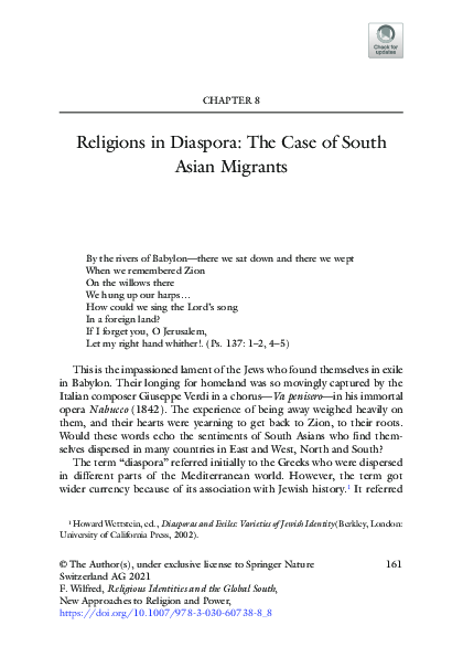 (PDF) Religions in Diaspora: The Case of South Asian Migrants