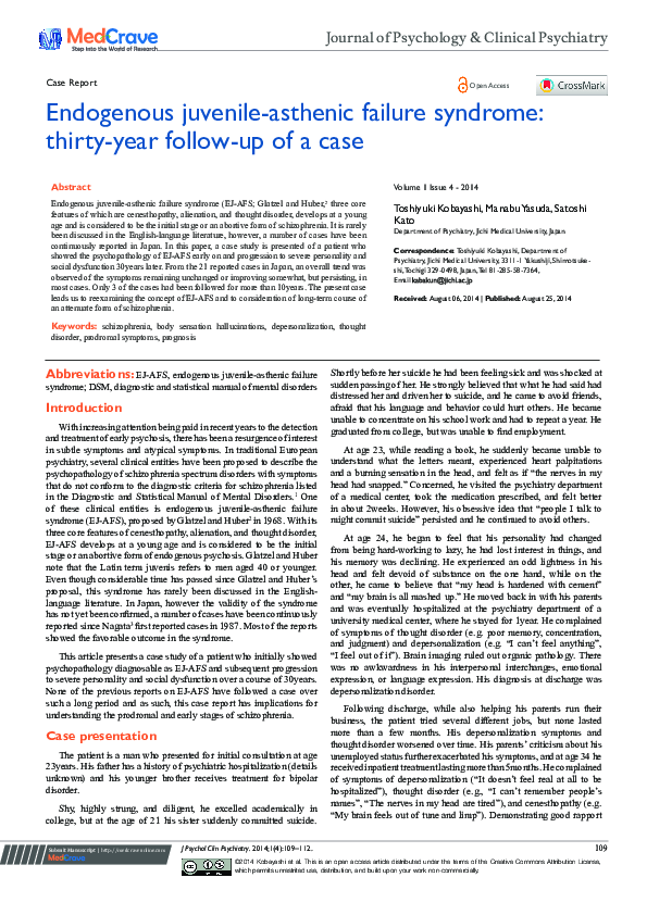 (PDF) Endogenous Juvenile-asthenic Failure Syndrome: Thirty-Year Follow ...