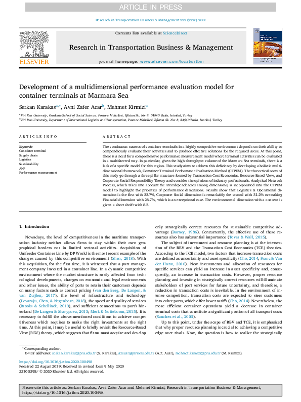 (PDF) Development of a multidimensional performance evaluation model ...