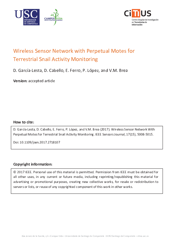 (PDF) Wireless Sensor Network With Perpetual Motes for Terrestrial ...