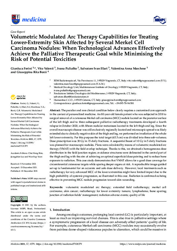 (PDF) Volumetric Modulated Arc Therapy Capabilities for Treating Lower ...