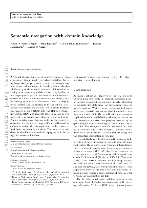(PDF) Semantic navigation with domain knowledge