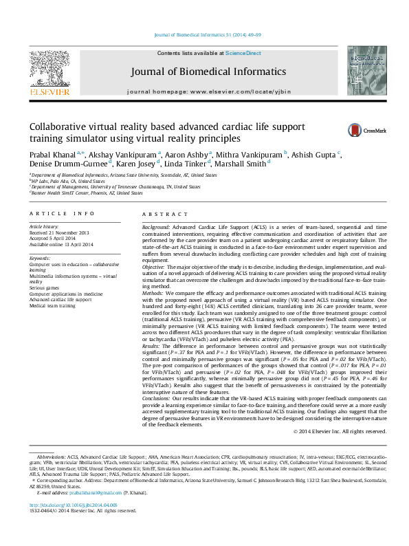 (PDF) Collaborative virtual reality based advanced cardiac life support ...