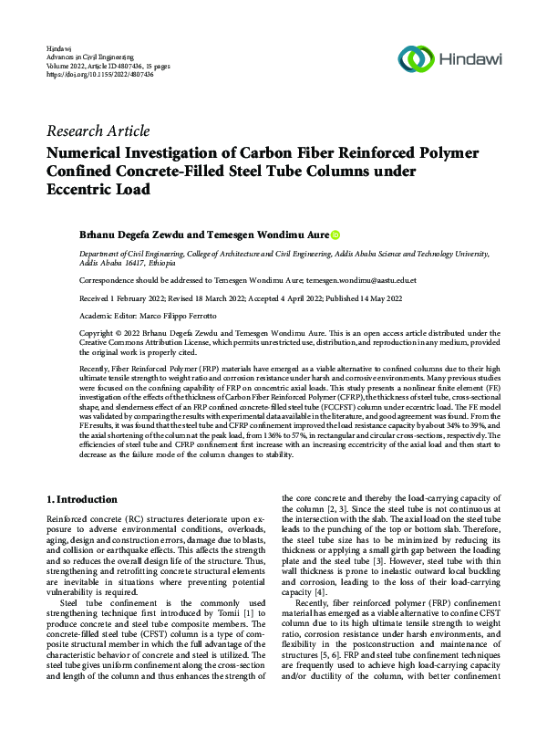 (PDF) Numerical Investigation of Carbon Fiber Reinforced Polymer ...