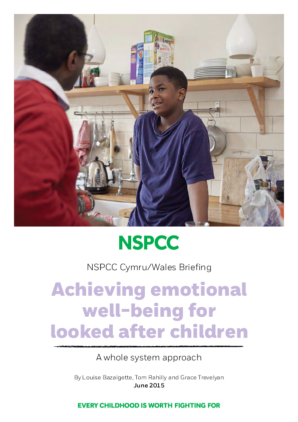 (PDF) Achieving emotional well-being for looked after children A whole ...
