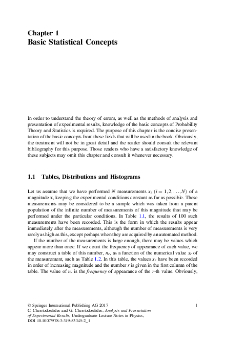 (PDF) Basic Statistical Concepts