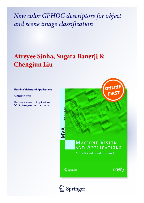 (PDF) New color GPHOG descriptors for object and scene image classification