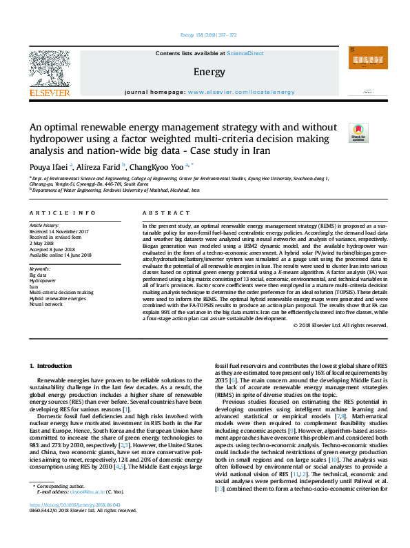 (PDF) An optimal renewable energy management strategy with and without ...