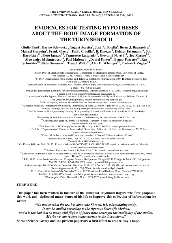 (PDF) Evidences for testing hypotheses about the body image formation ...