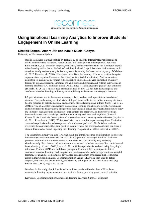 (PDF) Using Emotional Learning Analytics to Improve Students ...