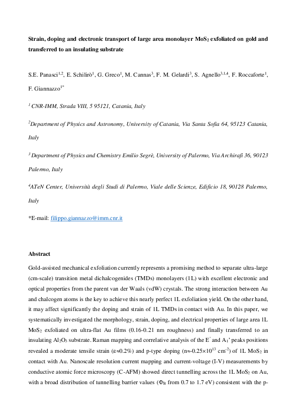 (PDF) Strain, Doping, and Electronic Transport of Large Area Monolayer ...