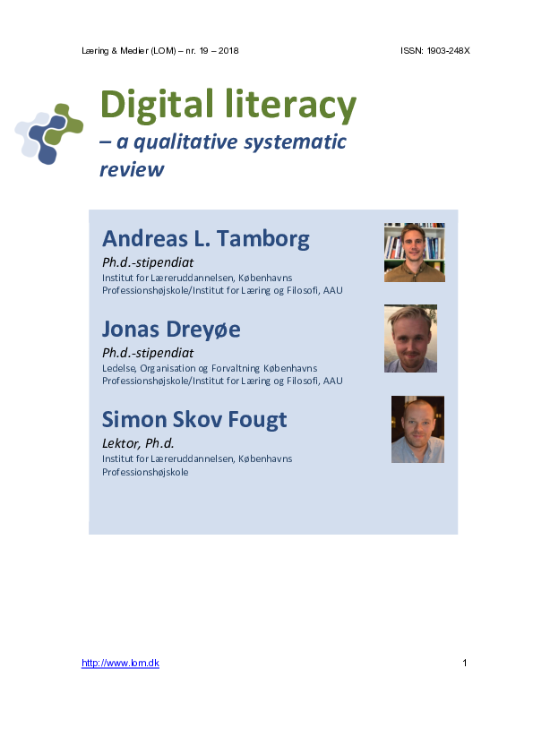 (PDF) Digital literacy - a qualitative systematic review