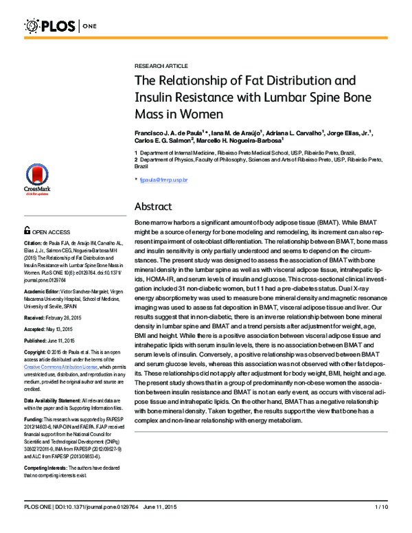 (PDF) The Relationship of Fat Distribution and Insulin Resistance with ...