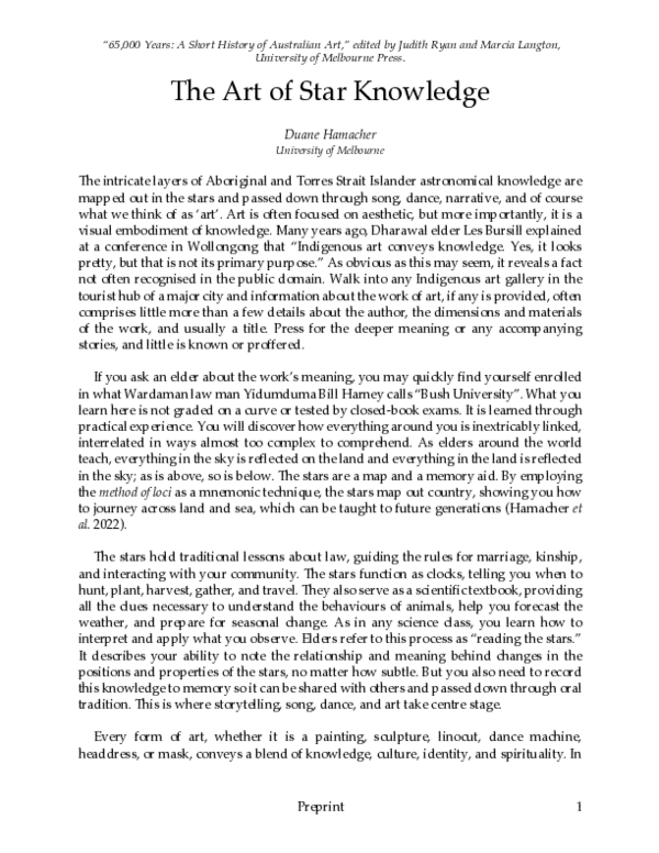 (PDF) The Art of Star Knowledge