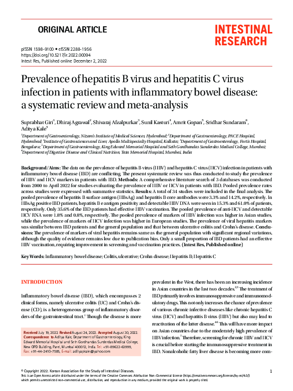 (PDF) Prevalence of hepatitis B virus and hepatitis C virus infection ...
