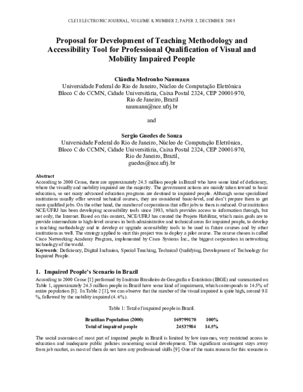 (PDF) Proposal for Development of Teaching Methodology and ...