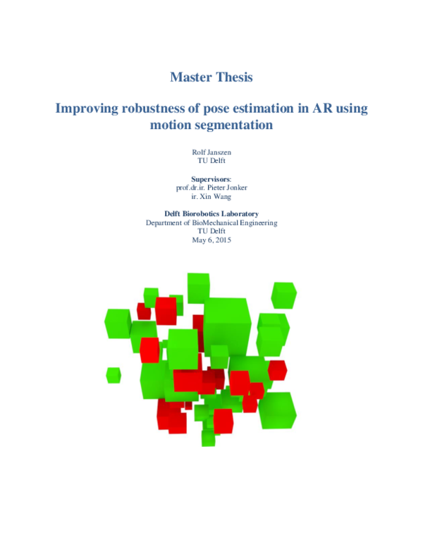 (PDF) Improving robustness of pose estimation in AR using motion ...