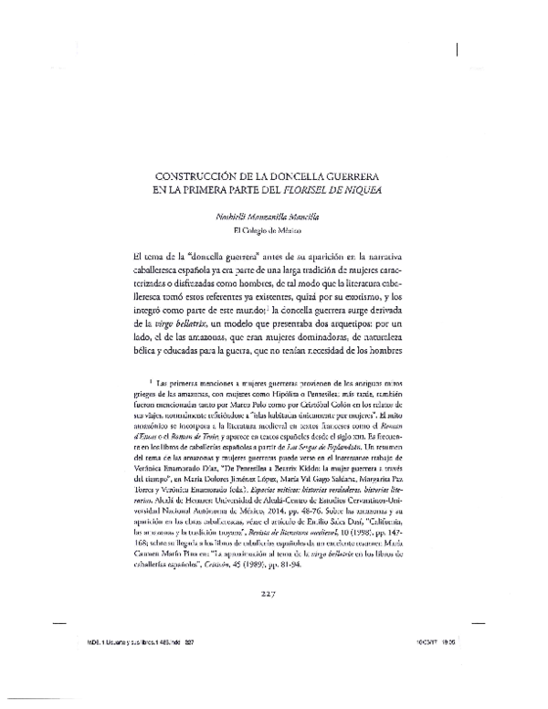 (PDF) “Construcción de la doncella guerrera en la primera parte del ...