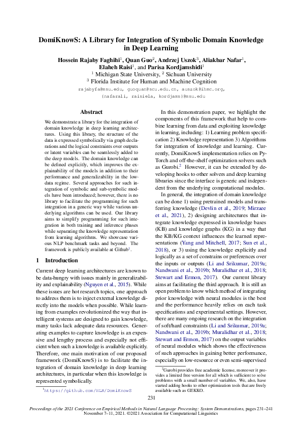 (PDF) DomiKnowS: A Library for Integration of Symbolic Domain Knowledge ...