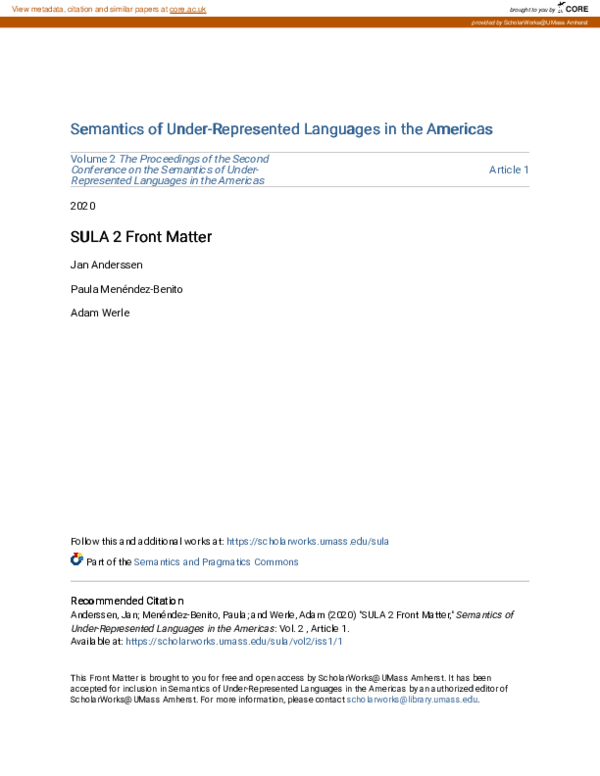 (PDF) SULA 2 Front Matter