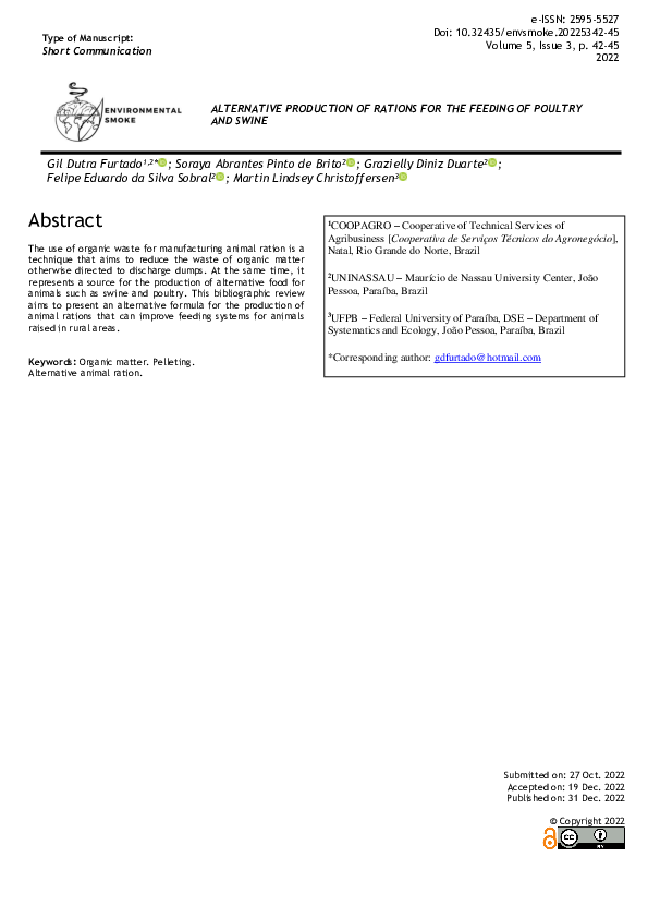 (PDF) Alternative Production of Rations for the Feeding of Poultry and ...