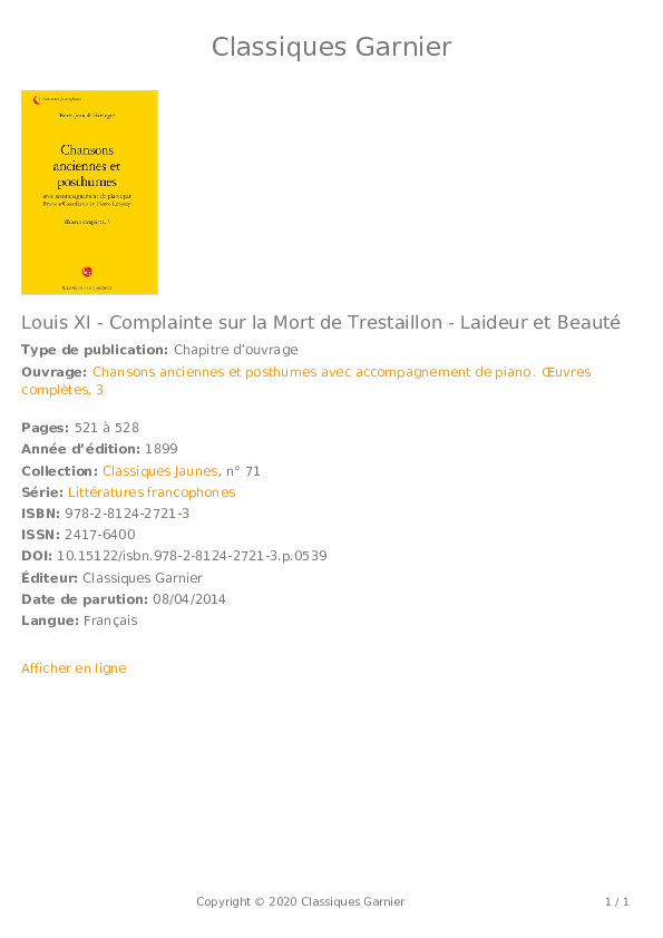  PDF Chansons Anciennes Et Posthumes Avec Accompagnement De Piano 