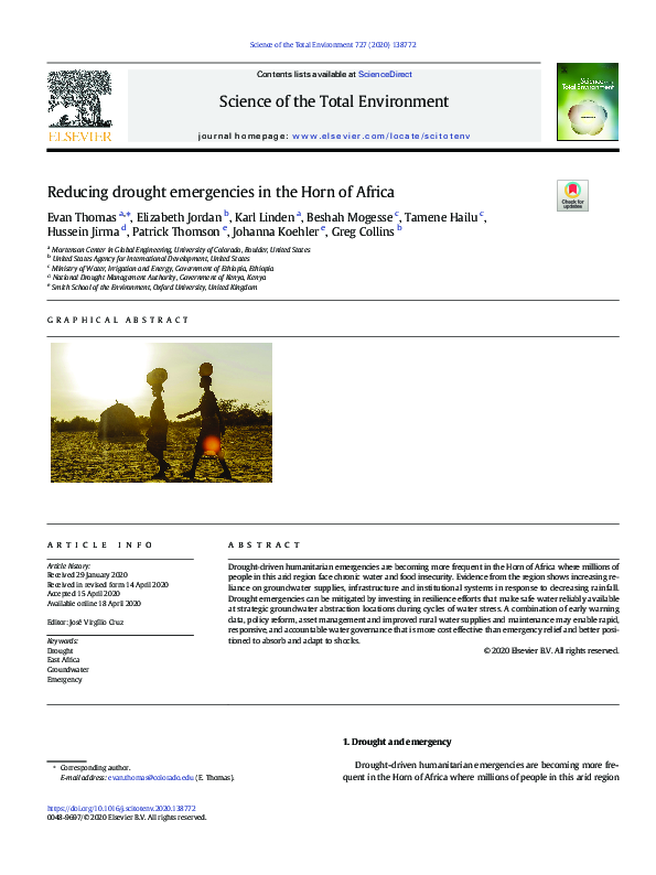 (PDF) Reducing drought emergencies in the Horn of Africa