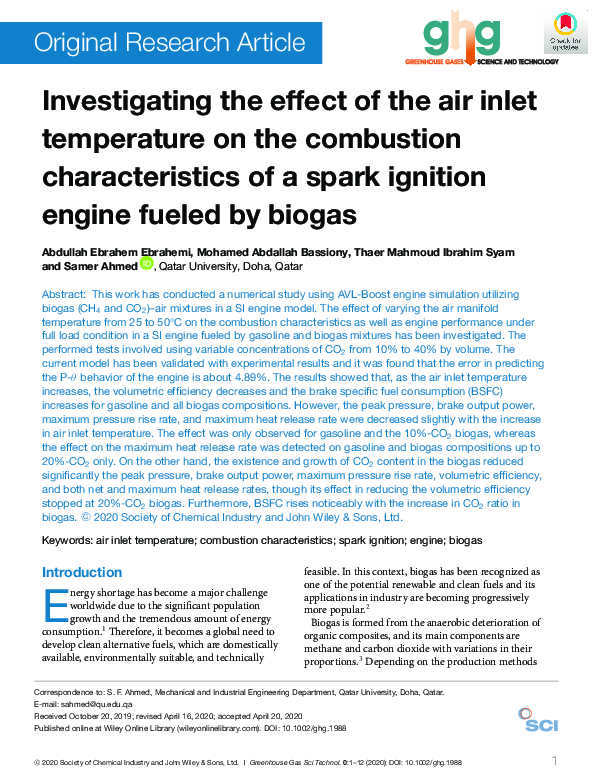 (PDF) Investigating the effect of the air inlet temperature on the ...