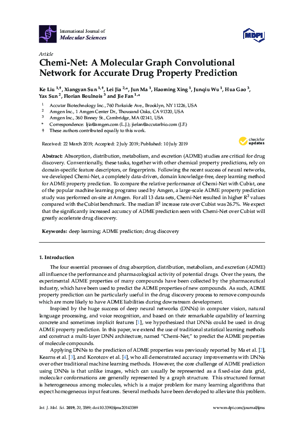 (PDF) Chemi-Net: A Molecular Graph Convolutional Network for Accurate ...
