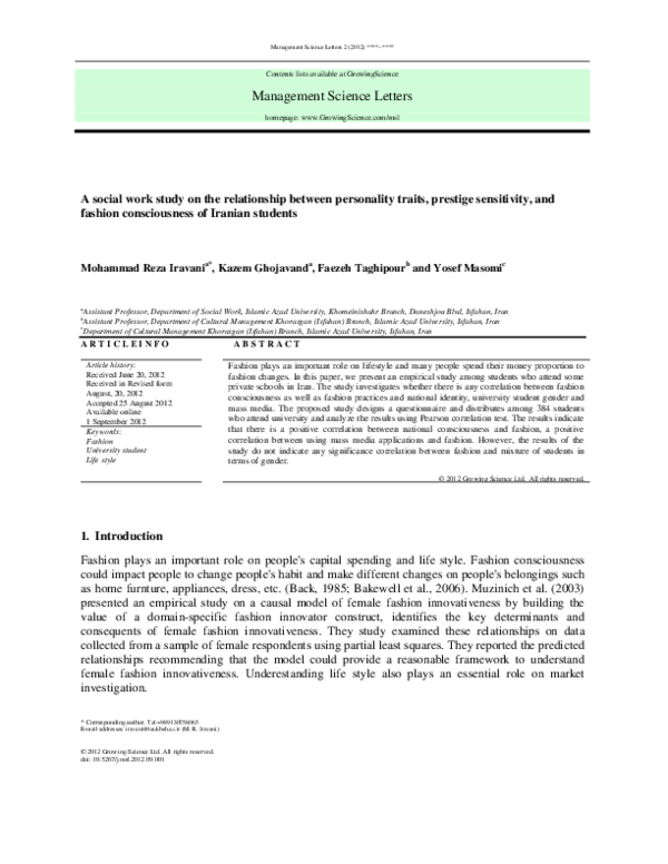 (PDF) A social work study on the relationship between personality ...