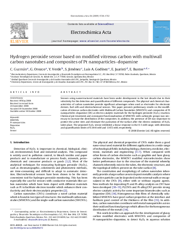 (PDF) Hydrogen peroxide sensor based on modified vitreous carbon with ...