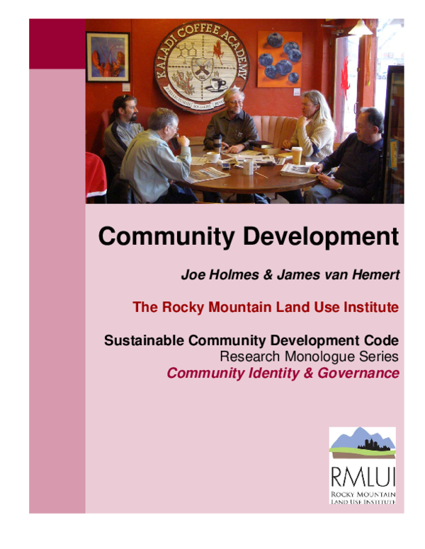 (PDF) Community Development