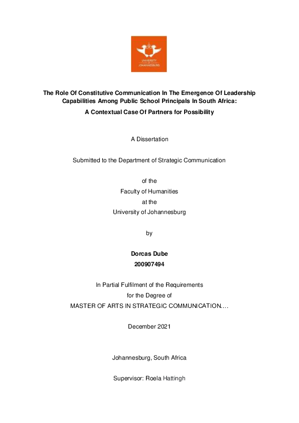 (PDF) The Role Of Constitutive Communication In The Emergence Of ...