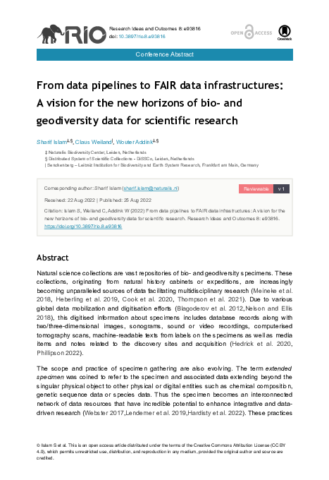 (PDF) From data pipelines to FAIR data infrastructures: A vision for ...
