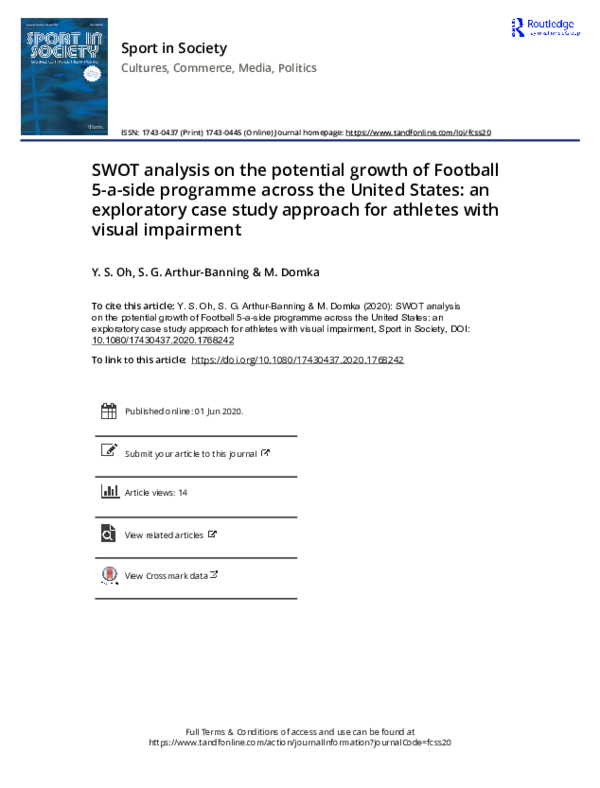 (PDF) SWOT analysis on the potential growth of Football 5-a-side ...