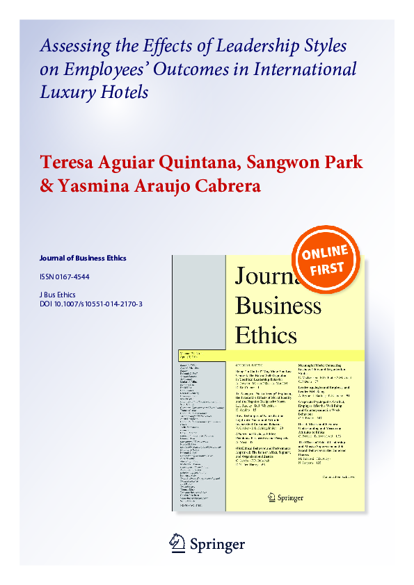 (PDF) Assessing the Effects of Leadership Styles on Employees’ Outcomes ...