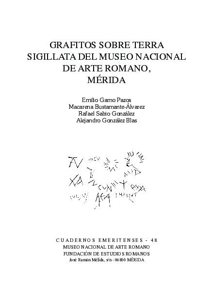 (PDF) GRAFITOS SOBRE TERRA SIGILLATA DEL MUSEO NACIONAL DE ARTE ROMANO ...