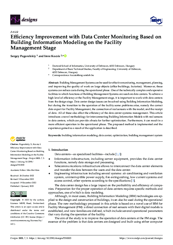 (PDF) Efficiency Improvement with Data Center Monitoring Based on ...