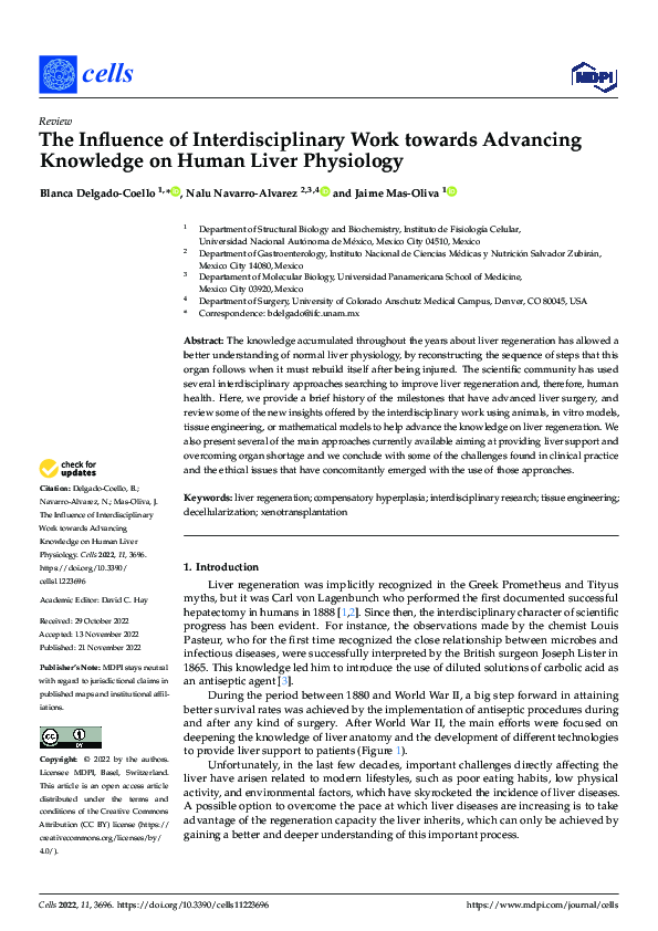 (PDF) The Influence of Interdisciplinary Work towards Advancing ...