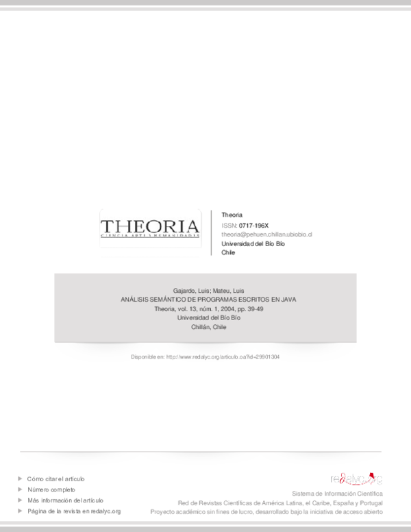(PDF) Análisis Semántico De Programas Escritos en Java