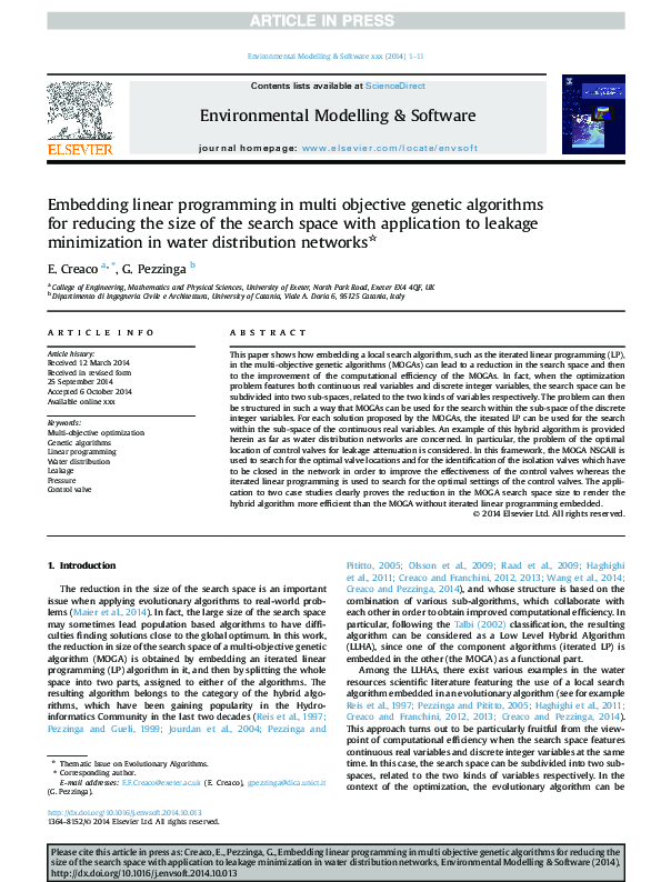 (PDF) Embedding linear programming in multi objective genetic ...