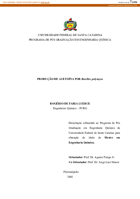 (PDF) PRODUÇÃO DE ACETOÍNA POR Bacillus polymyxa