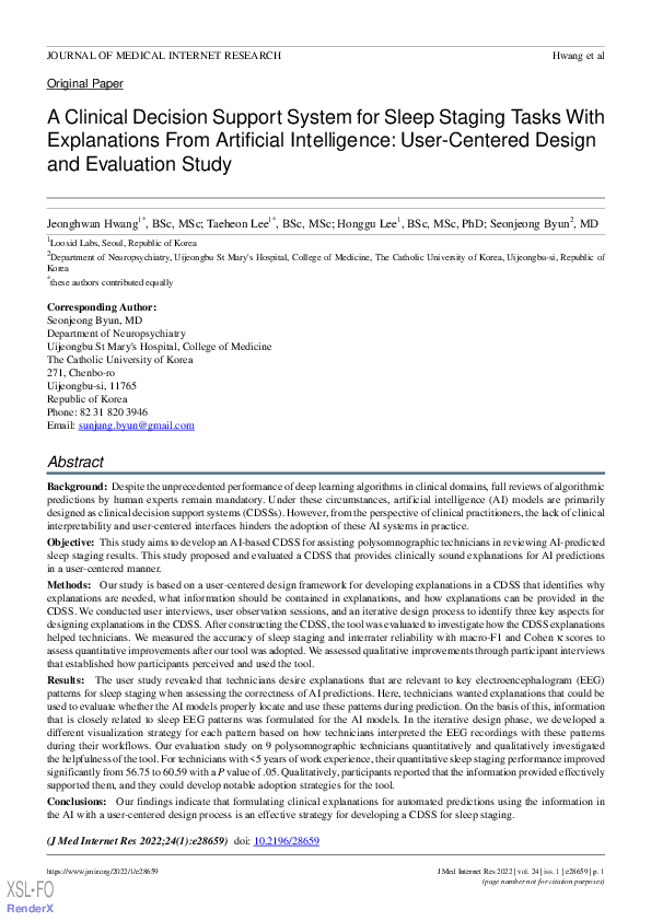 (PDF) A Clinical Decision Support System for Sleep Staging Tasks With ...